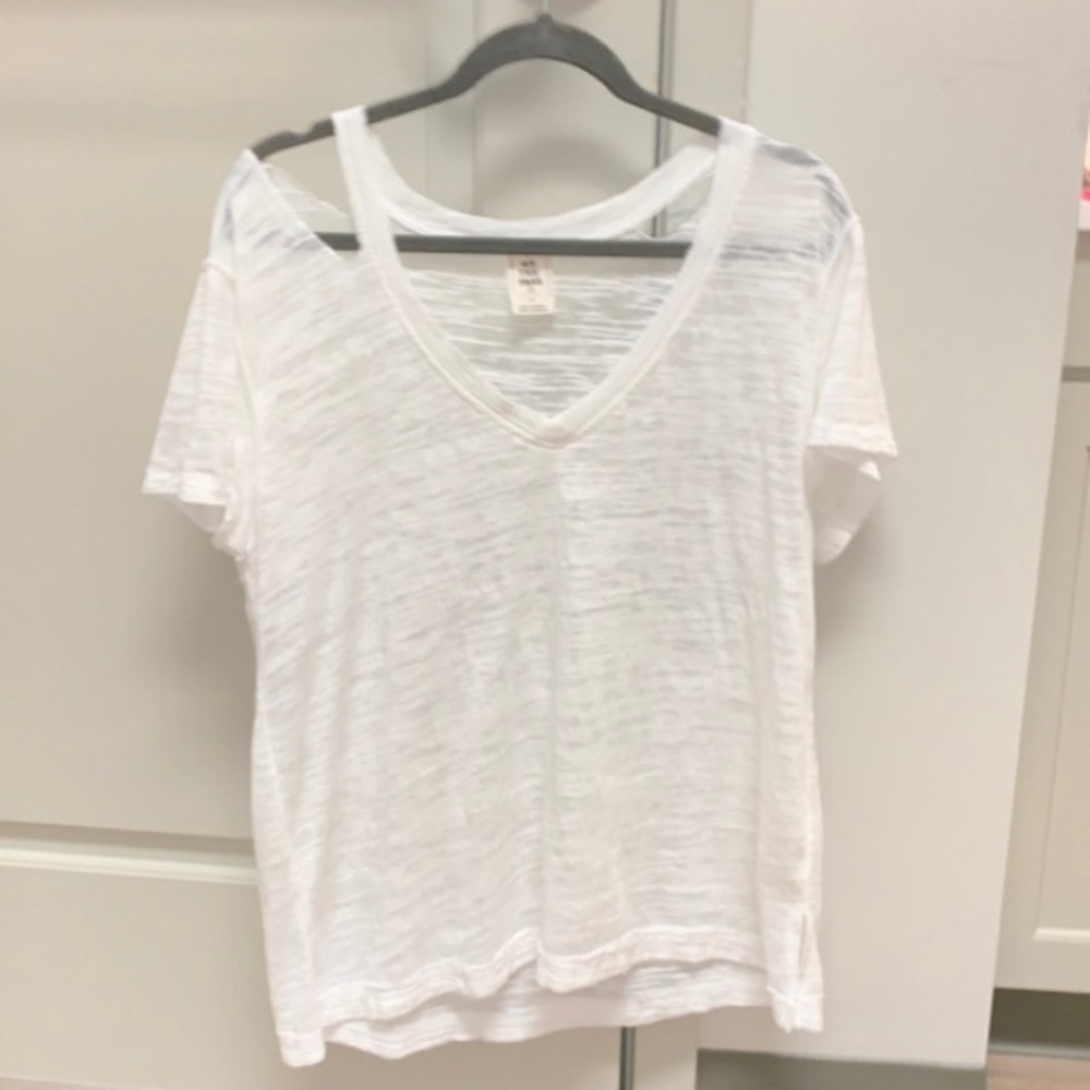 We the free white cutout tee